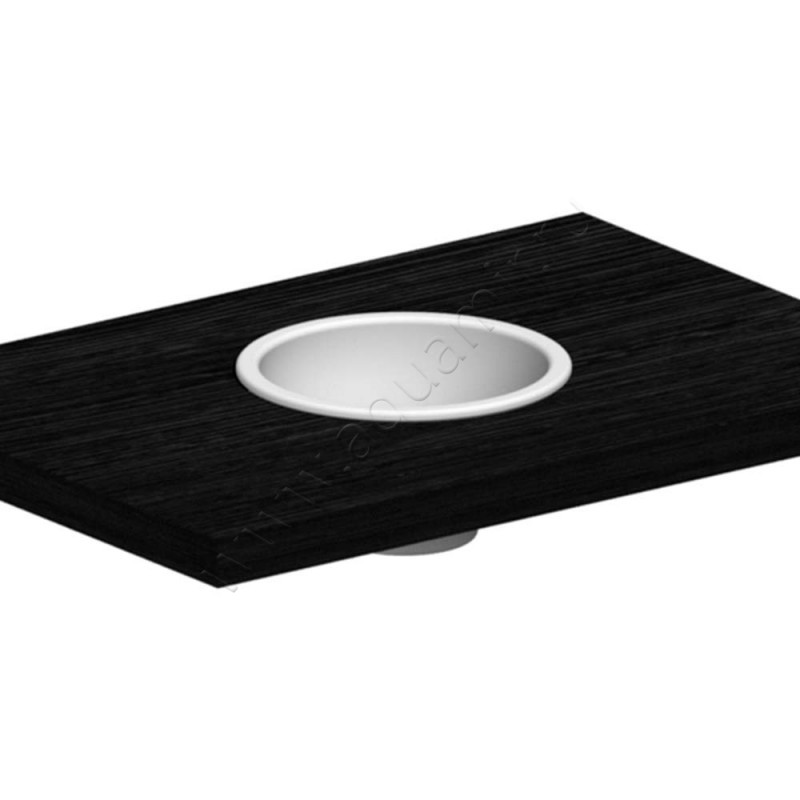 Раковина встраиваемая сверху на столешницу без отверстий Scarabeo In-Out 29,5 см 8020 в интерьере