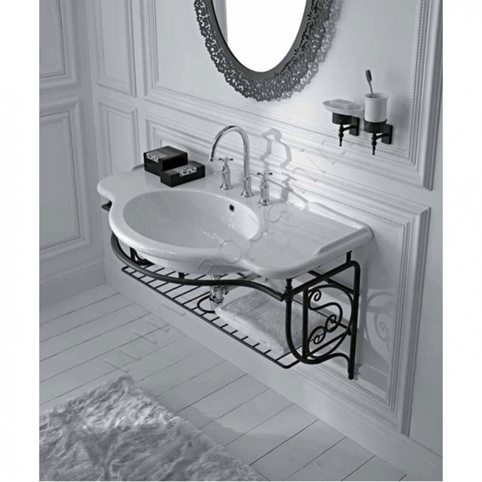 Раковина подвесная Globo Paestum 110 см PA022BI в интерьере