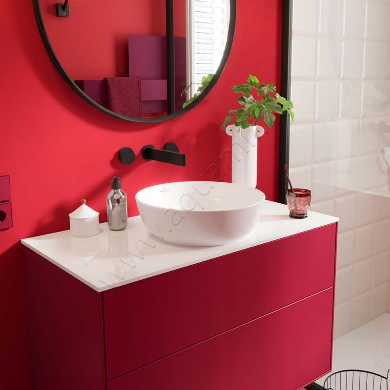 Раковина-чаша накладная Villeroy & Boch Artis 43 см, фарфор, белый глянец/white alpin 417943R1 в интерьере