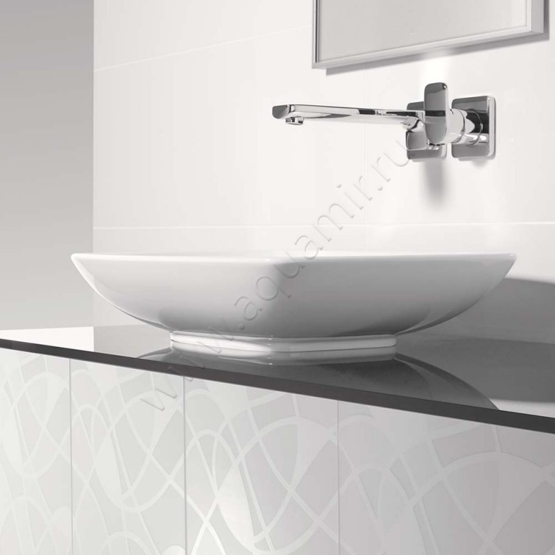 Раковина-чаша накладная Villeroy & Boch Loop & Friends 58,5 см, фарфор, белый глянец/white alpin 515400R1 в интерьере