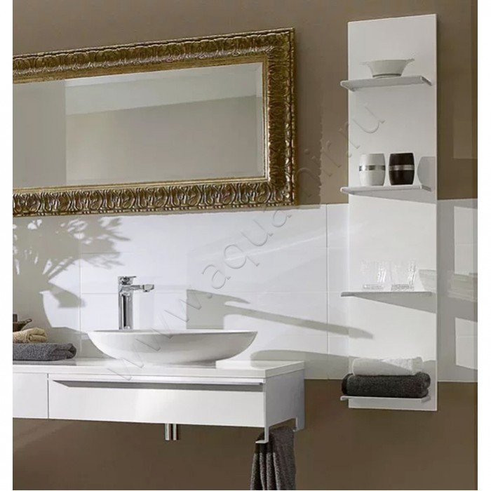 Раковина-чаша накладная Villeroy & Boch Loop & Friends 58,5 см, фарфор, белый глянец/white alpin 515100R1 в интерьере