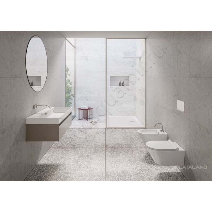 Раковина подвесная Catalano New Zero 100 см, фарфор, белый глянец/bianco 0121000001110ZP00 в интерьере