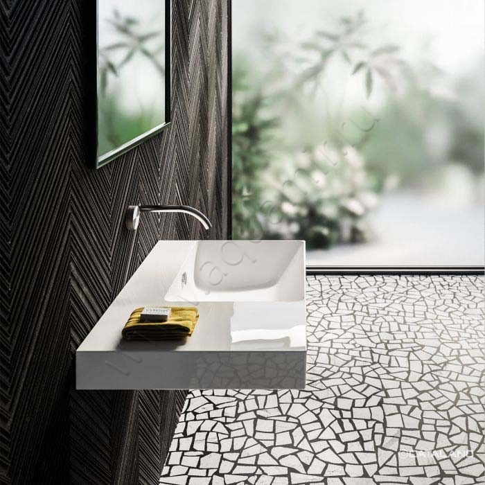 Раковина-чаша накладная с отверстием под смеситель Catalano New Zero 75 см, фарфор, белый глянец/bianco 0120780001175DZEUP00 в интерьере