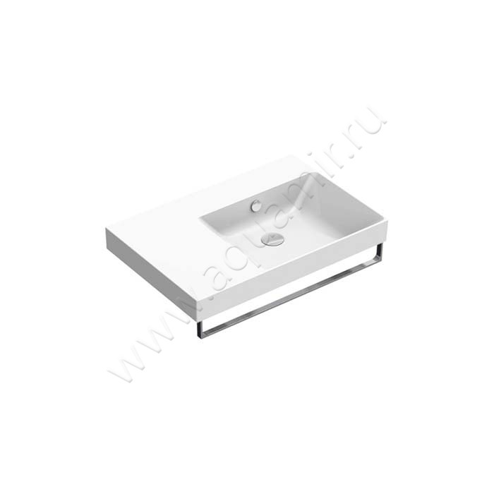 Раковина-чаша накладная с отверстием под смеситель Catalano New Zero 75 см, фарфор, белый глянец/bianco 0120780001175DZEUP00 в интерьере