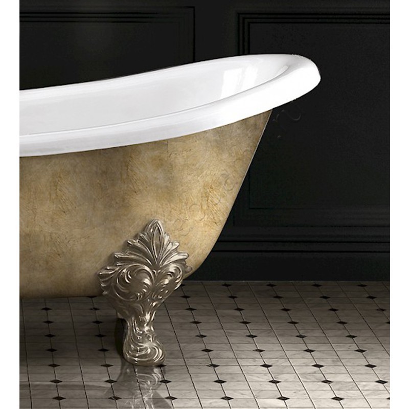 Ванна чугунная Devon & Devon Lame 168.5x76, золотая 2MRLAMEFLNKSA в интерьере