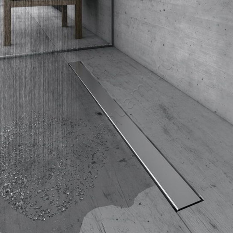 Душевой лоток с решеткой Berges Wasserhaus C1 Norma 80 см 090139 в интерьере