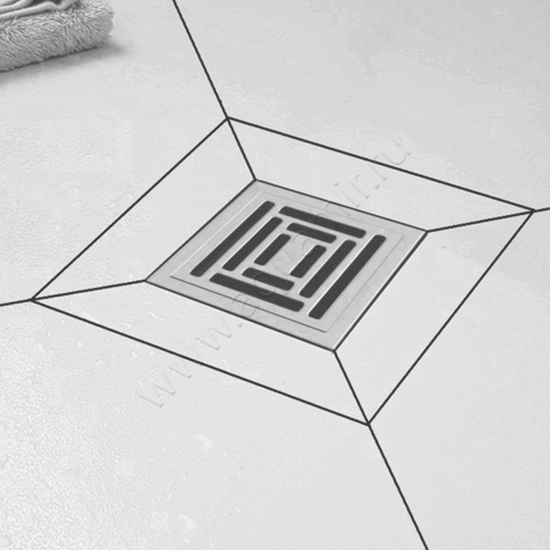 Трап душевой Berges Wasserhaus Platz Uno 090169 в интерьере