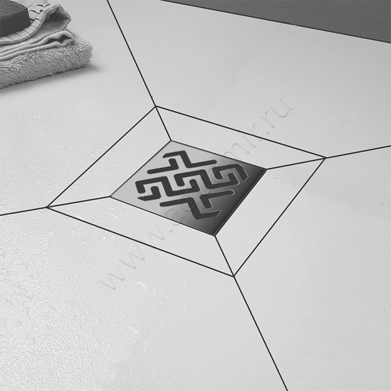 Душевой трап Berges Wasserhaus Platz Antik 090160 в интерьере