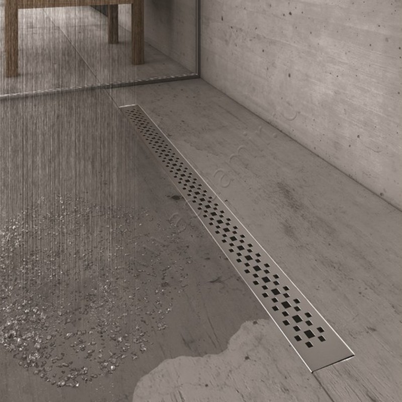 Душевой лоток с решеткой Berges Wasserhaus C1 Brise 80 см 090133 в интерьере