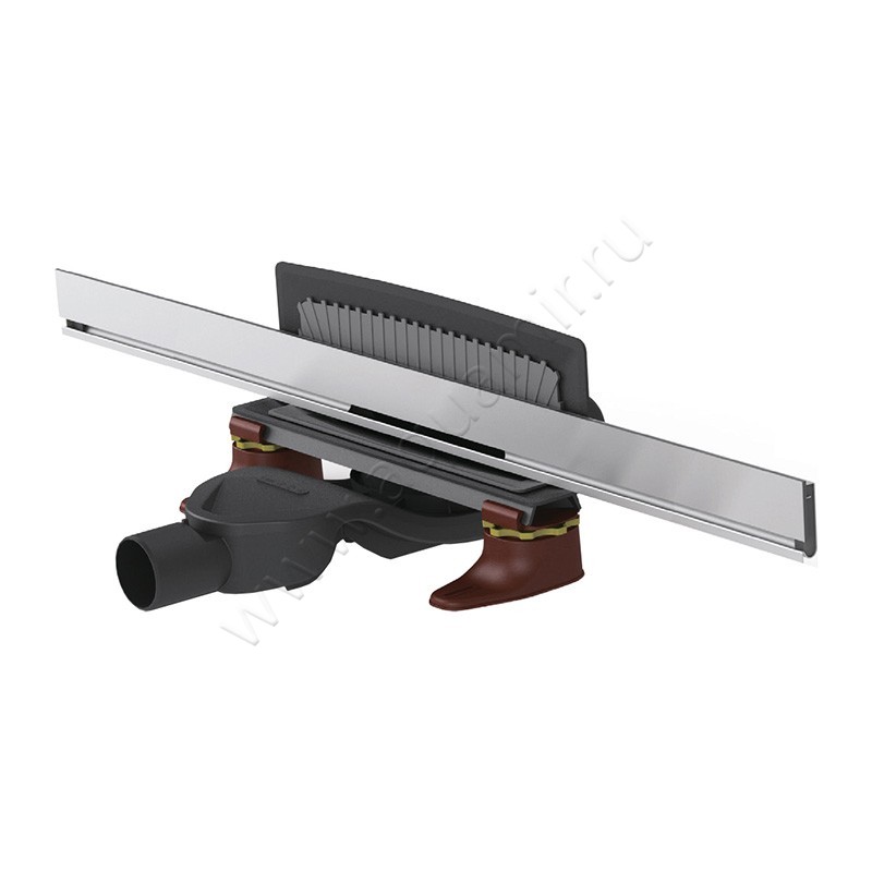 Душевой лоток с решеткой Berges Wasserhaus Wall 60 см 090156 в интерьере