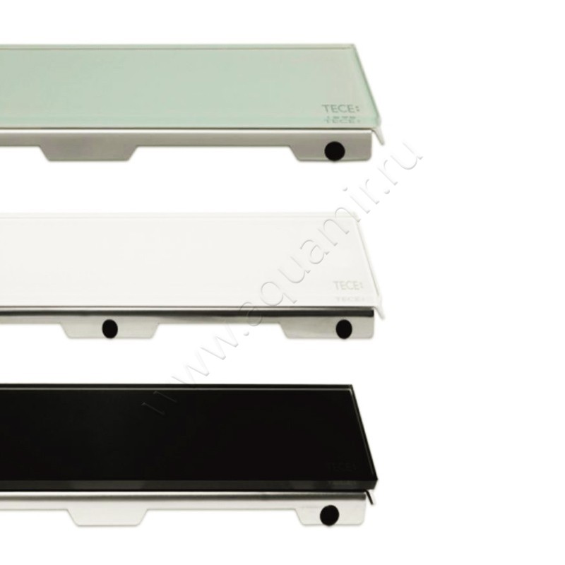 Стеклянная панель для слива TECE Drainline 120 см 601290 в интерьере