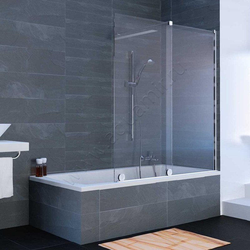 Шторка на ванну Huppe Xtensa pure XT0702069322 в интерьере