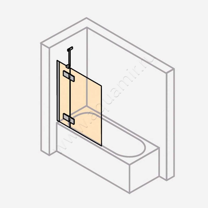 Шторка на ванну Huppe Solva pure ST2101092322 в интерьере
