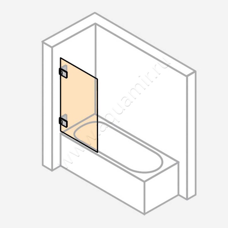 Шторка на ванну Huppe Solva pure SR3480092322 в интерьере