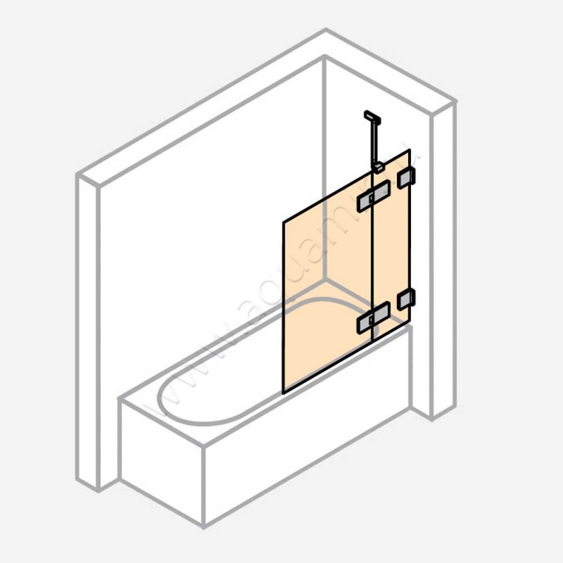 Шторка на ванну Huppe Solva pure SR2283092373 в интерьере