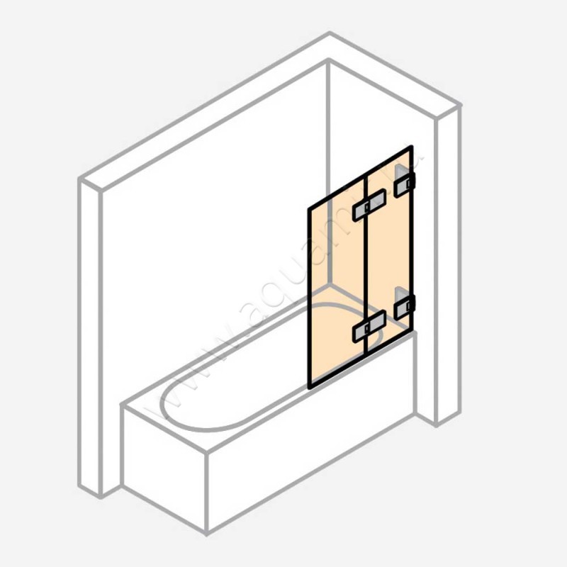 Шторка на ванну Huppe Solva pure SR4980092373 в интерьере