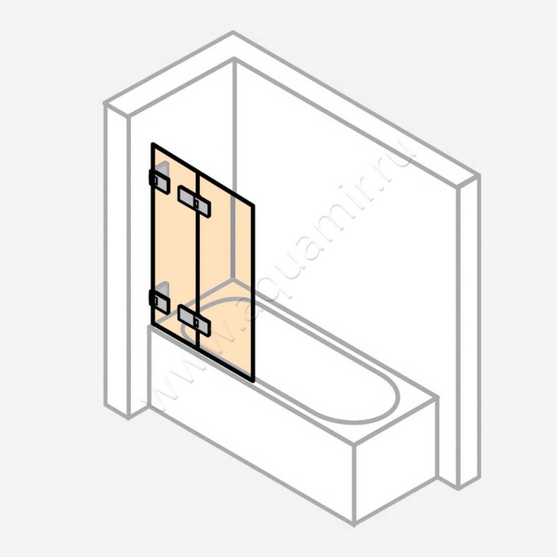 Шторка на ванну Huppe Solva pure SR4880092373 в интерьере