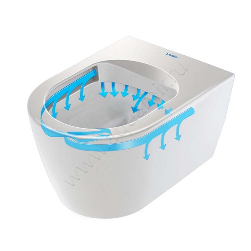 Унитаз подвесной Duravit Me By Starck 48 см, белый матовый 2530092600 в интерьере