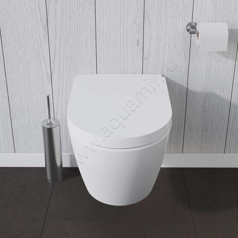 Унитаз подвесной Duravit Me By Starck 57 см, белый, с покрытием hygieneglaze 2529092000 в интерьере