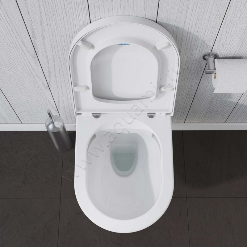 Унитаз подвесной Duravit Me By Starck 57 см, белый, с покрытием hygieneglaze 2529092000 в интерьере