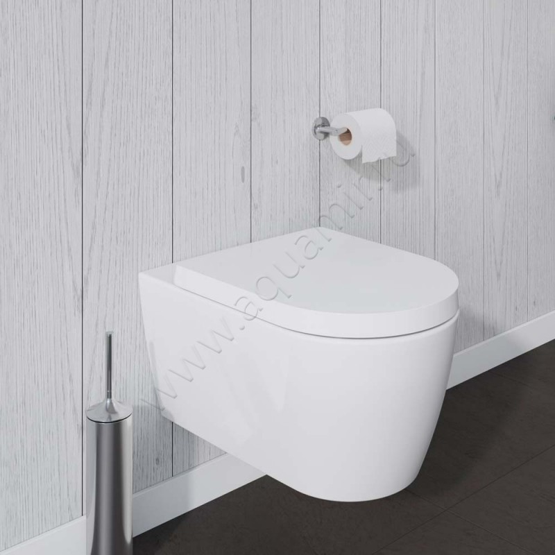 Унитаз подвесной Duravit Me By Starck 57 см, белый, с покрытием hygieneglaze 2529092000 в интерьере