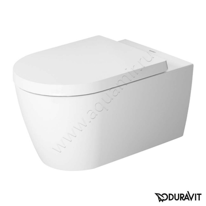 Унитаз подвесной Duravit Me By Starck 57 см, безободковый, белый матовый 2528099000 в интерьере