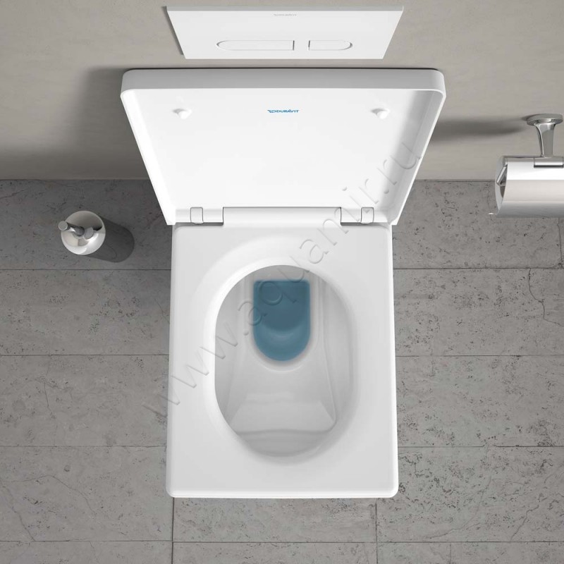 Унитаз подвесной Duravit VERO AIR 57 см, белый, с покрытием hygieneglaze 2525092000 в интерьере