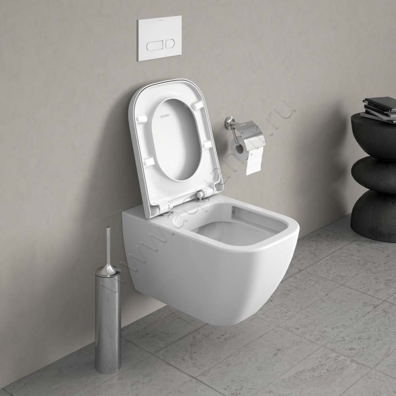 Унитаз подвесной Duravit HAPPY D.2 54 см, белый, с покрытием wondergliss 22220900001 в интерьере