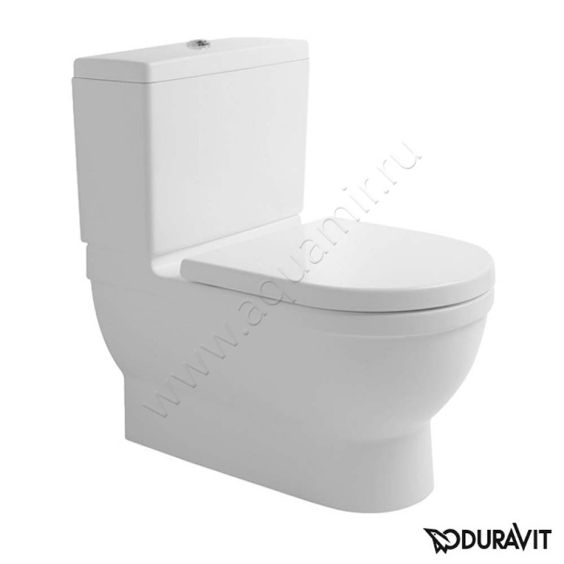 Унитаз напольный Duravit STARCK 3 74 см, безободковый, белый, с покрытием wondergliss 21040900001 в интерьере