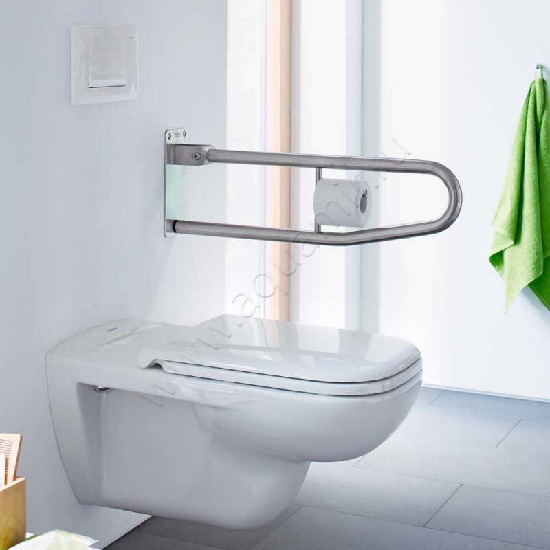 Унитаз подвесной Duravit D-CODE 70 см, безободковый, белый, с покрытием hygieneglaze 2228092000 в интерьере