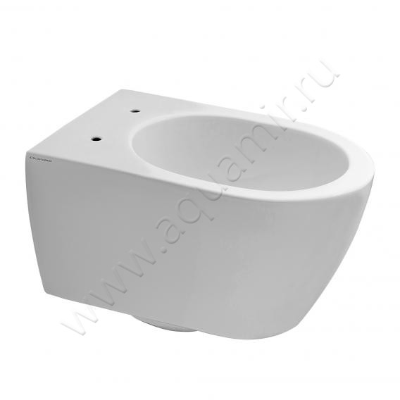 Унитаз подвесной Scarabeo Moon 50,5 см, черный матовый, с покрытием bio system 552049BK в интерьере