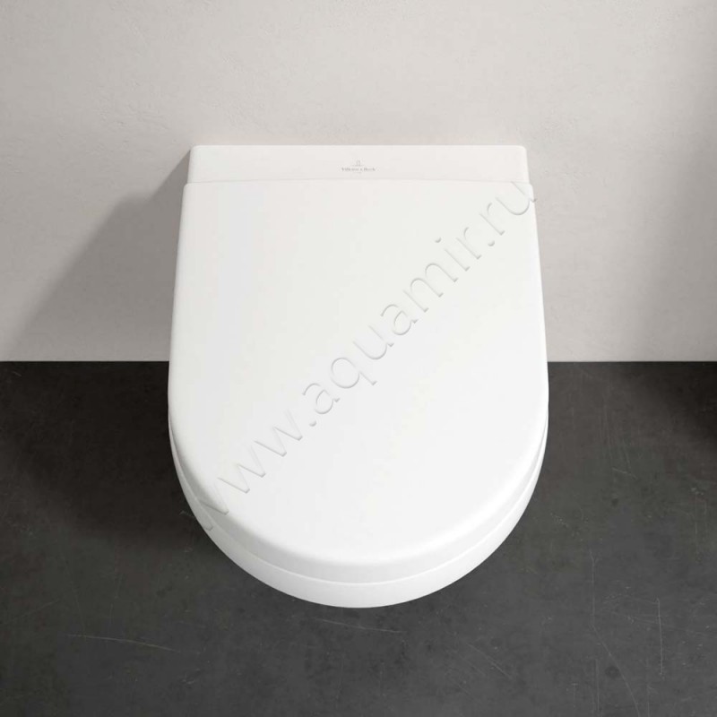 Унитаз подвесной Villeroy & Boch ARCHITECTURA 48 см, безободковый, белый 4687R0T2 в интерьере