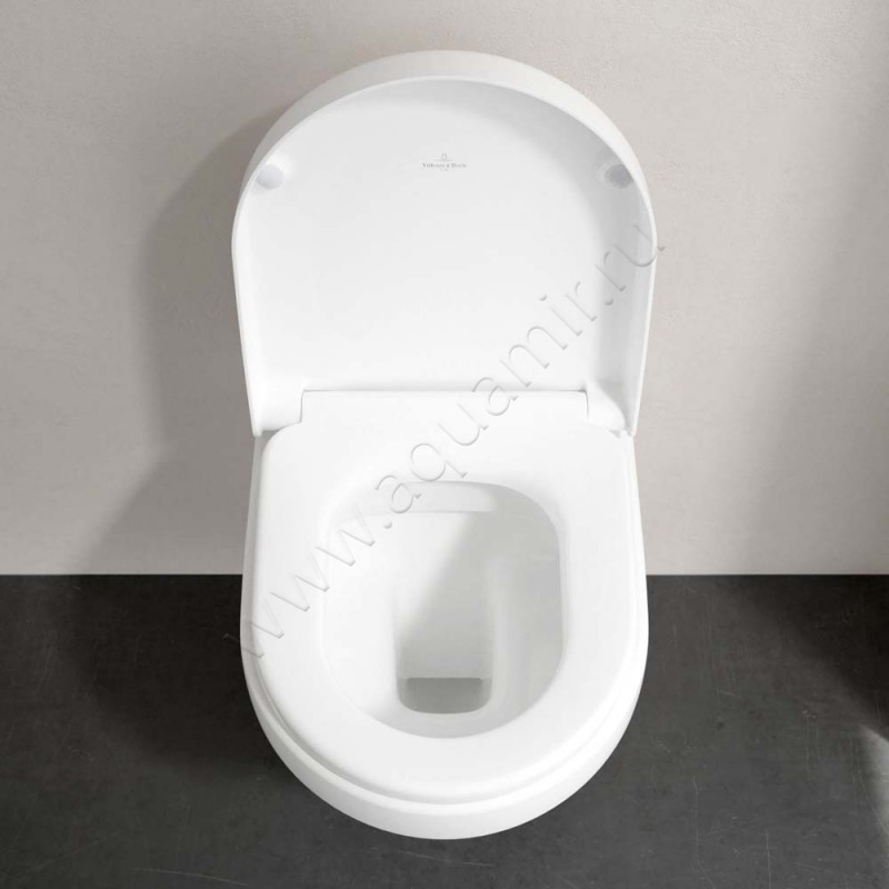 Унитаз подвесной Villeroy & Boch ARCHITECTURA 48 см, безободковый, белый 4687R0T2 в интерьере