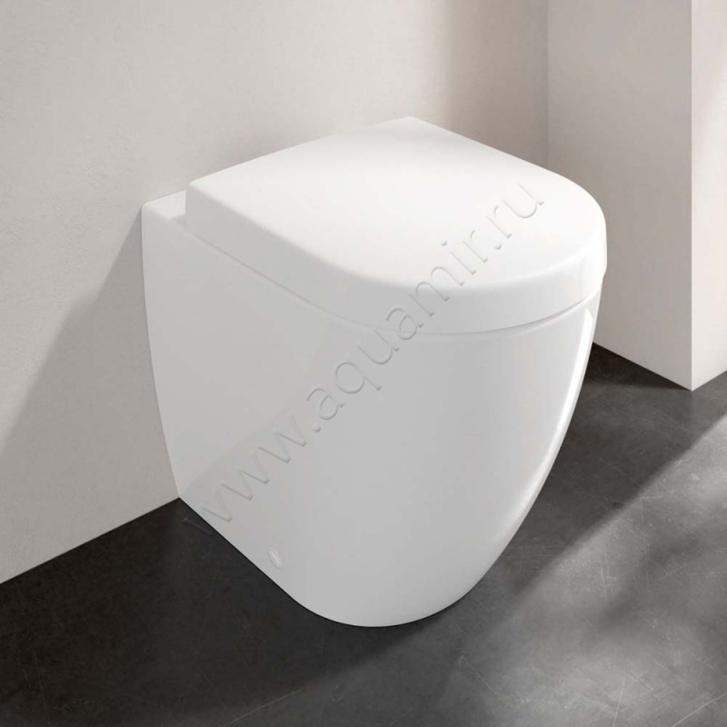 Унитаз приставной Villeroy & Boch Subway 2.0 56 см, безободковый, белый 5602R0R1 в интерьере