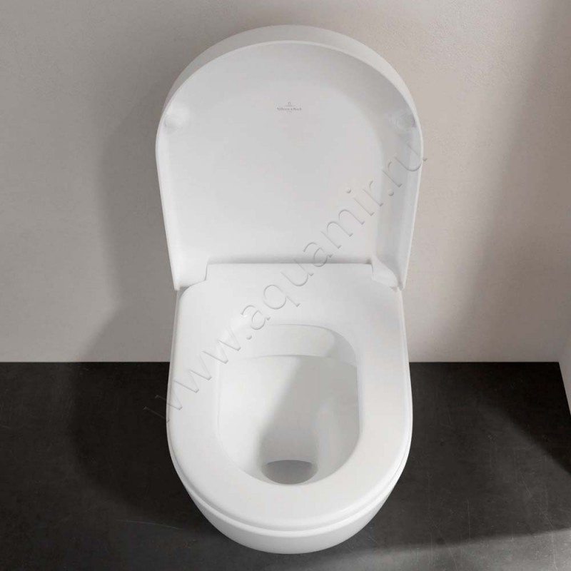 Унитаз приставной Villeroy & Boch Subway 2.0 56 см, безободковый, белый 5602R0R1 в интерьере