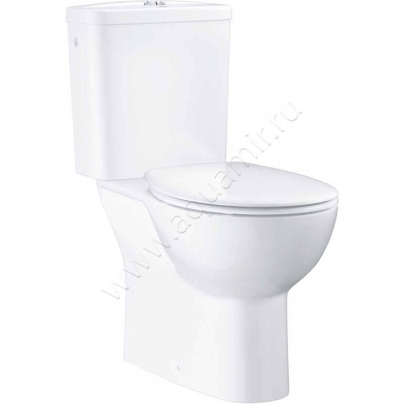 Унитаз напольный Grohe BAU CERAMIC с крышкой микролифт, 70,1 см, белый 39346000 в интерьере