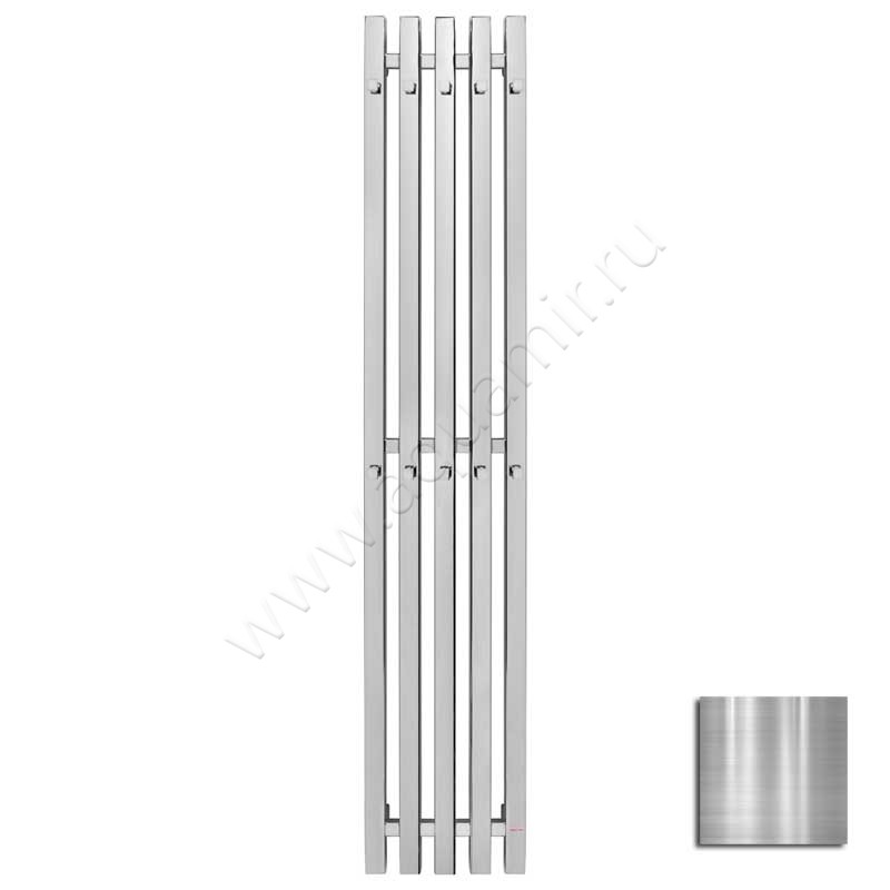 Электрический полотенцесушитель с крючками Grota CORSA нержавеющая сталь CORSAEL1801800CRMK в интерьере