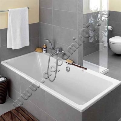 Однорычажный смеситель для ванны/душа Villeroy & Boch Subway 3320093500 в интерьере