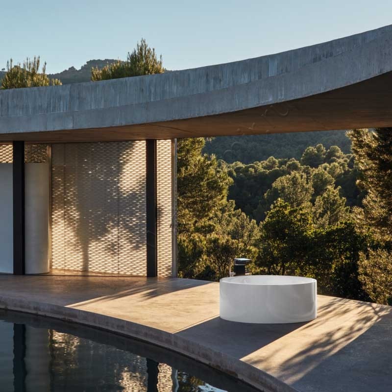 Стальная ванна Bette Pond Silhouette 150x150 6045000CFXXSPLUS в интерьере