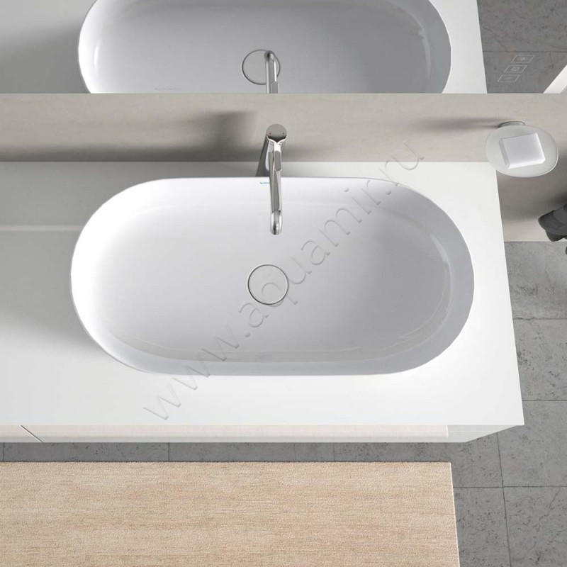 Раковина-чаша накладная Duravit Luv 80 см 03798000001 в интерьере