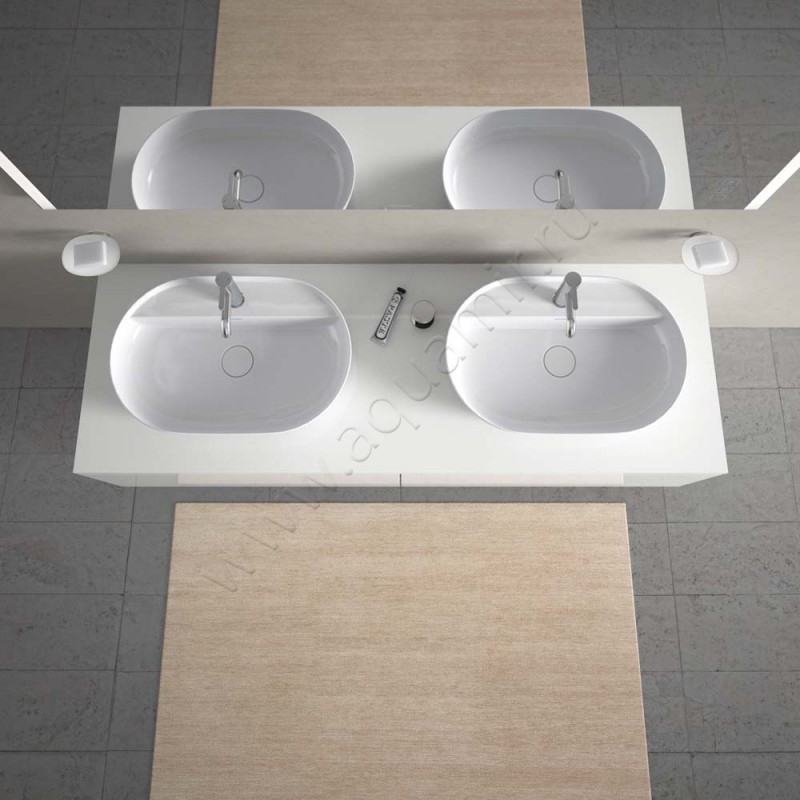 Раковина-чаша накладная с отверстием под смеситель Duravit Luv 60 см 0380600000 в интерьере