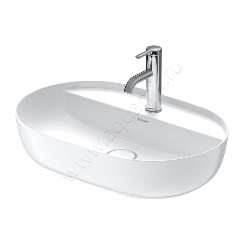 Раковина-чаша накладная с отверстием под смеситель Duravit Luv 60 см 0380602600 в интерьере
