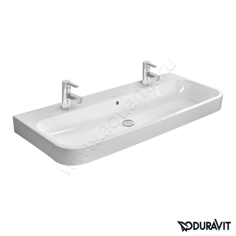 Двойная раковина Duravit Happy D.2 120 см 2318120024 в интерьере