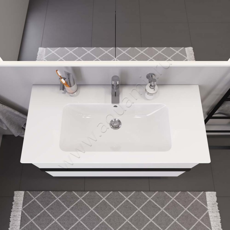 Раковина мебельная накладная Duravit ME by Starck 103 см 23361000001 в интерьере