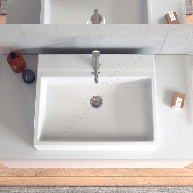 Раковина-чаша накладная с отверстием под смеситель Duravit Vero Air 60 см 23526000001 в интерьере