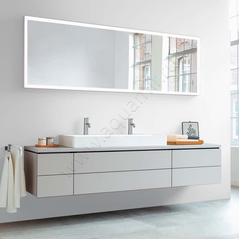 Двойная раковина Duravit DuraSquare 100 см 2353100072 в интерьере