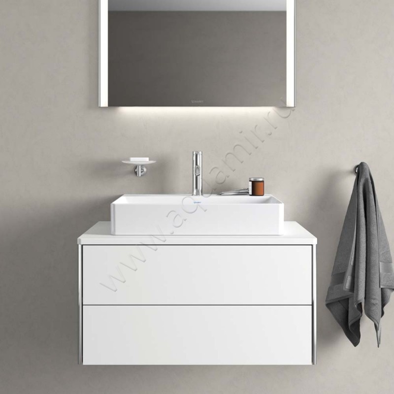 Раковина-чаша накладная с отверстием под смеситель Duravit DuraSquare 60 см 23536000711 в интерьере