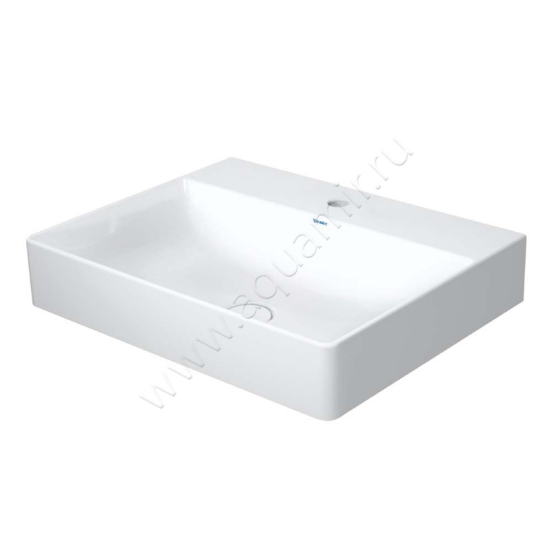 Раковина-чаша накладная с отверстием под смеситель Duravit DuraSquare 60 см 23536000711 в интерьере