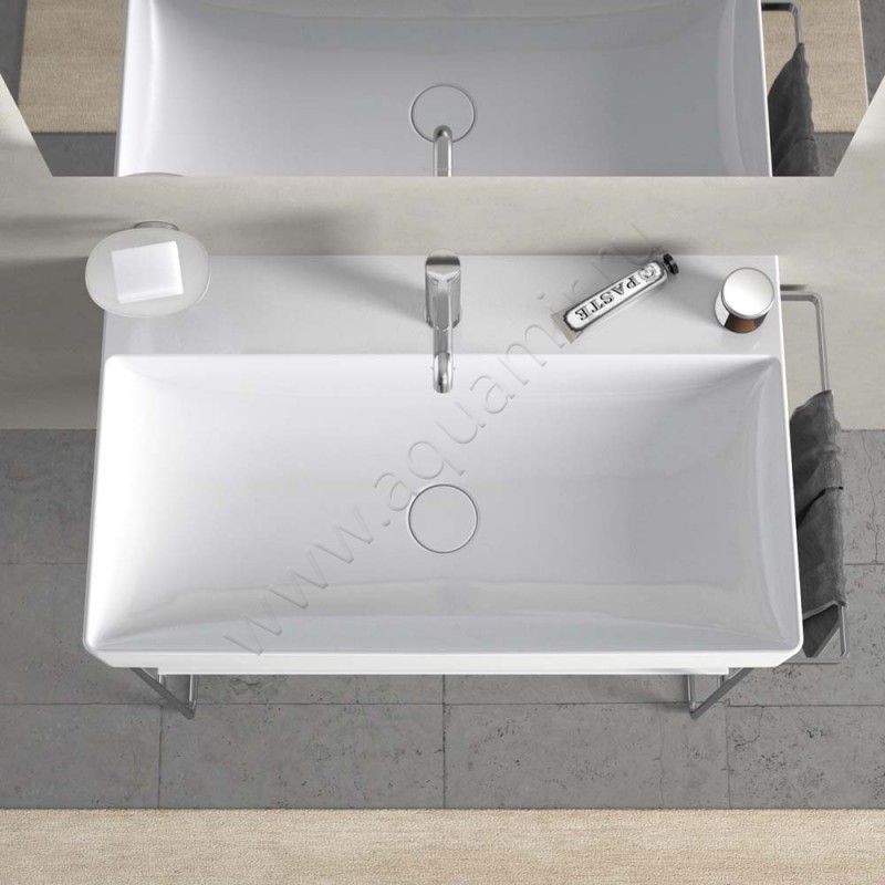 Раковина подвесная Duravit DuraSquare 80 см 23538000411 в интерьере