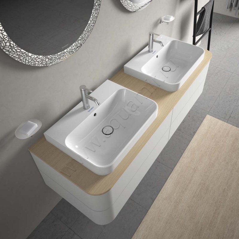 Раковина встраиваемая сверху на столешницу Duravit Happy D.2 Plus 60 см 2360600000 в интерьере